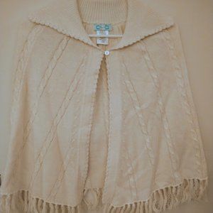 Girls Knit Cape Top